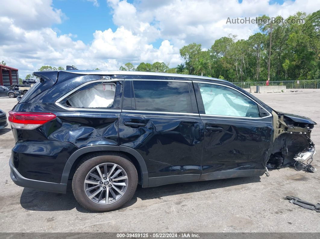 2019 Toyota Highlander Xle Black vin: 5TDKZRFH1KS301277