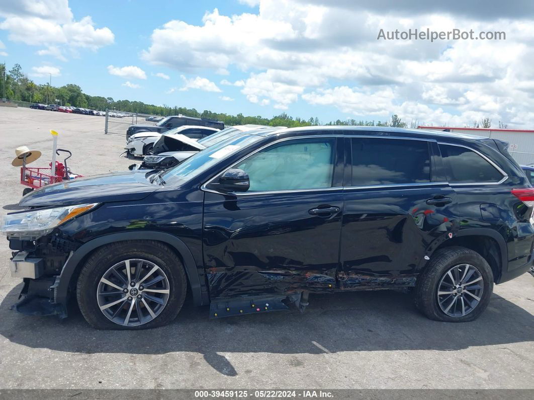 2019 Toyota Highlander Xle Black vin: 5TDKZRFH1KS301277