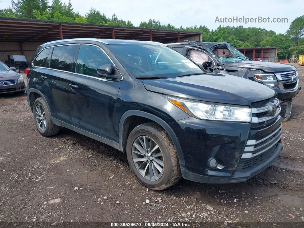 2019 Toyota Highlander Xle Black vin: 5TDKZRFH2KS558559