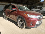 2019 Toyota Highlander Se Burgundy vin: 5TDKZRFH3KS364607