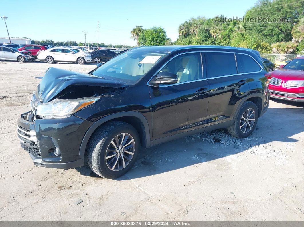 2019 Toyota Highlander Xle Black vin: 5TDKZRFH4KS308353