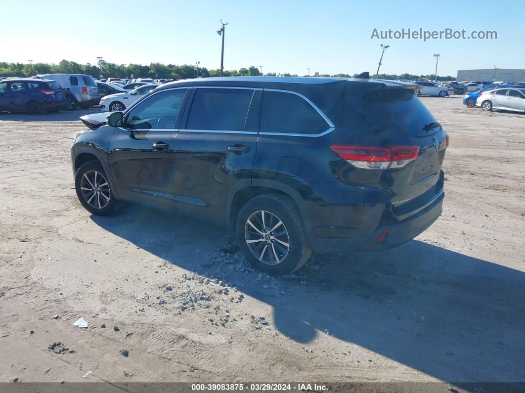 2019 Toyota Highlander Xle Черный vin: 5TDKZRFH4KS308353