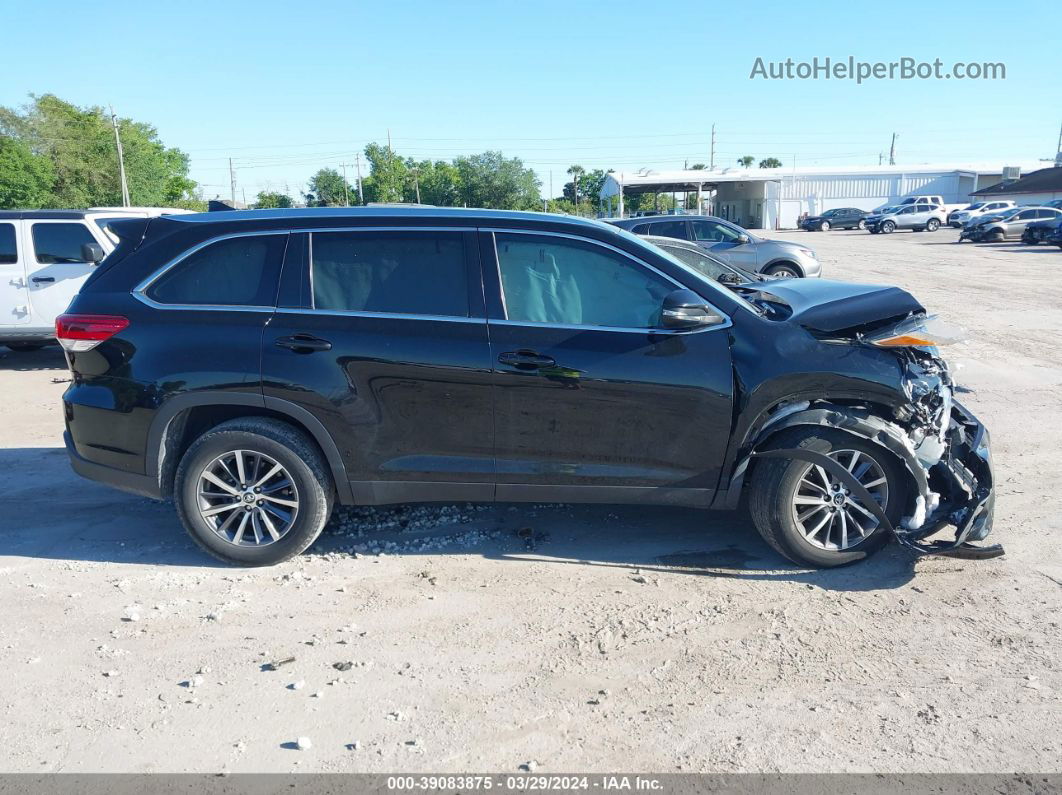 2019 Toyota Highlander Xle Black vin: 5TDKZRFH4KS308353