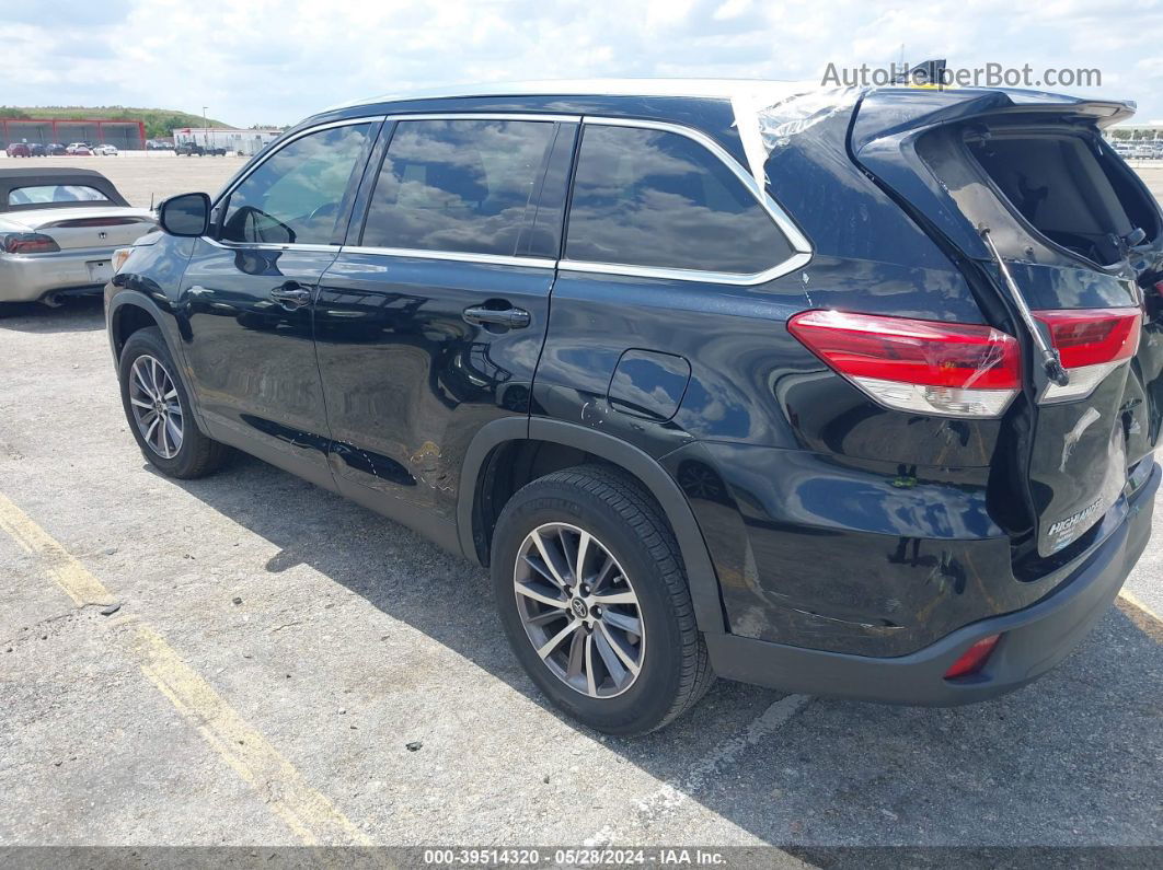 2019 Toyota Highlander Xle Black vin: 5TDKZRFH4KS560653