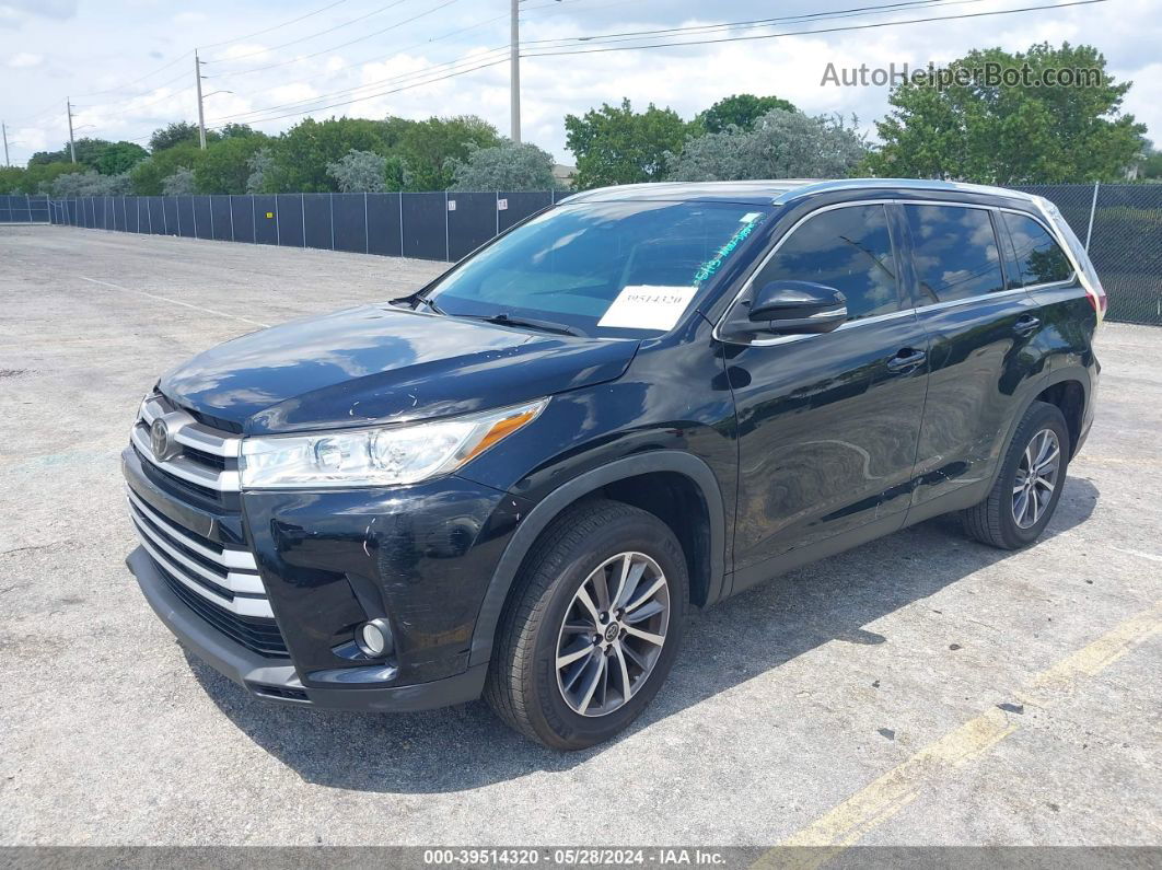 2019 Toyota Highlander Xle Black vin: 5TDKZRFH4KS560653