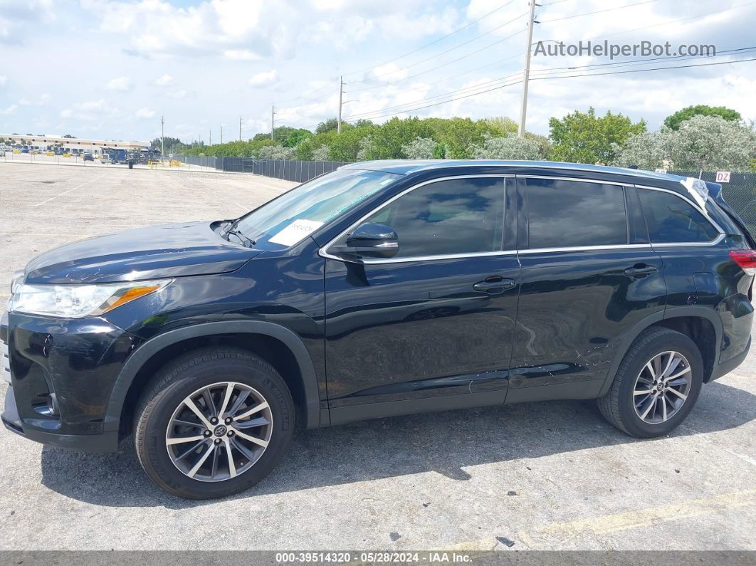 2019 Toyota Highlander Xle Black vin: 5TDKZRFH4KS560653