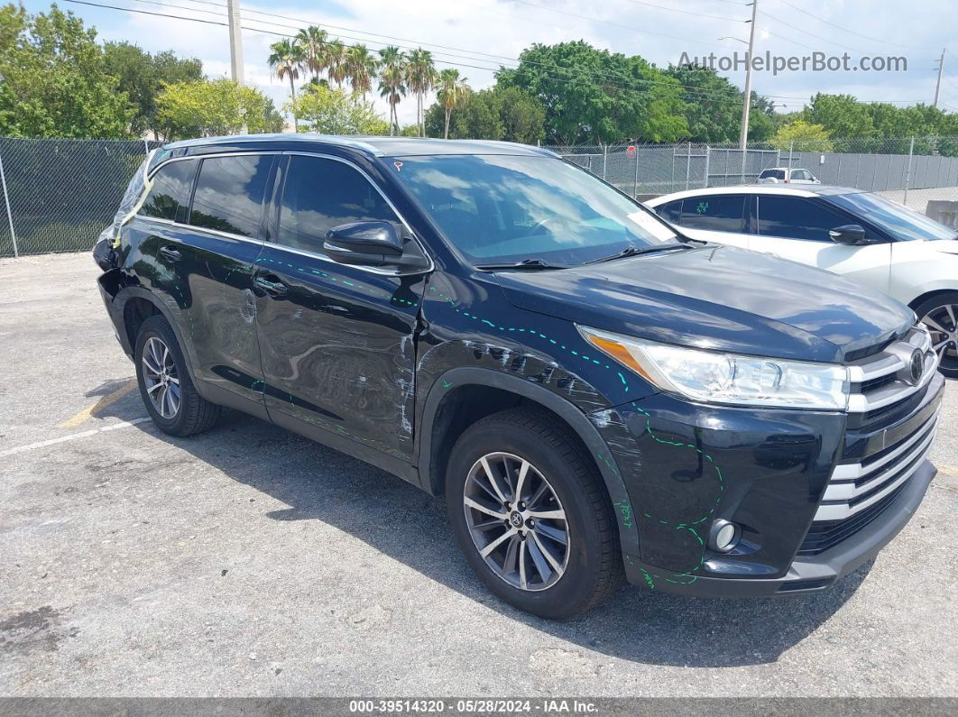 2019 Toyota Highlander Xle Black vin: 5TDKZRFH4KS560653