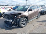 2019 Toyota Highlander Xle Brown vin: 5TDKZRFH5KS333746