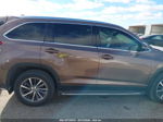 2019 Toyota Highlander Xle Brown vin: 5TDKZRFH5KS333746