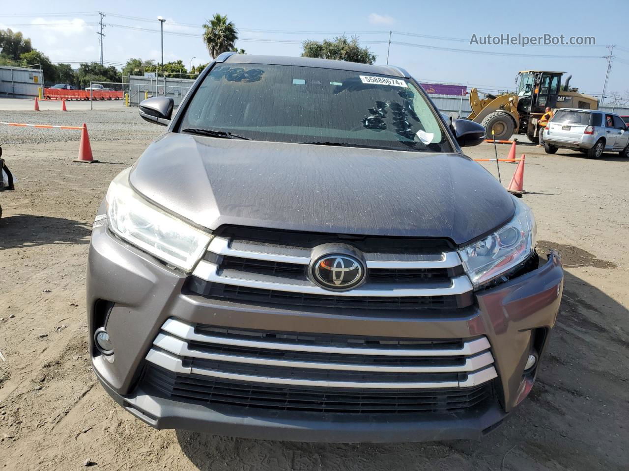 2019 Toyota Highlander Se Brown vin: 5TDKZRFH5KS557390