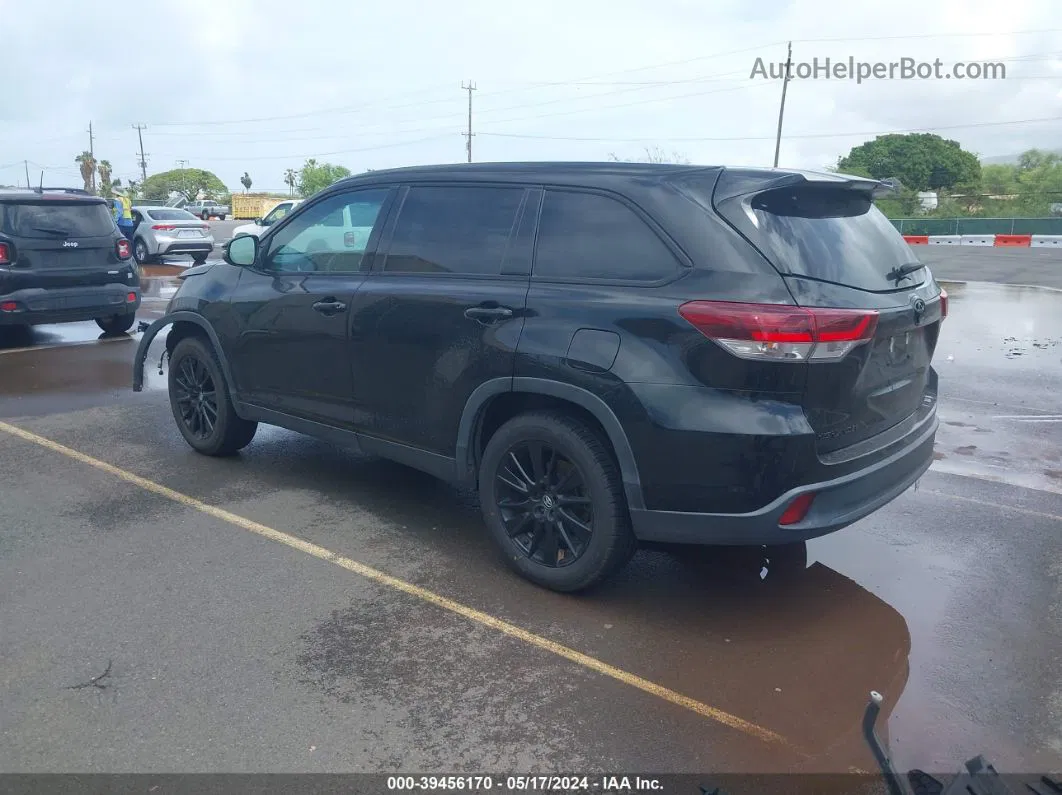 2019 Toyota Highlander Se Black vin: 5TDKZRFH6KS321962