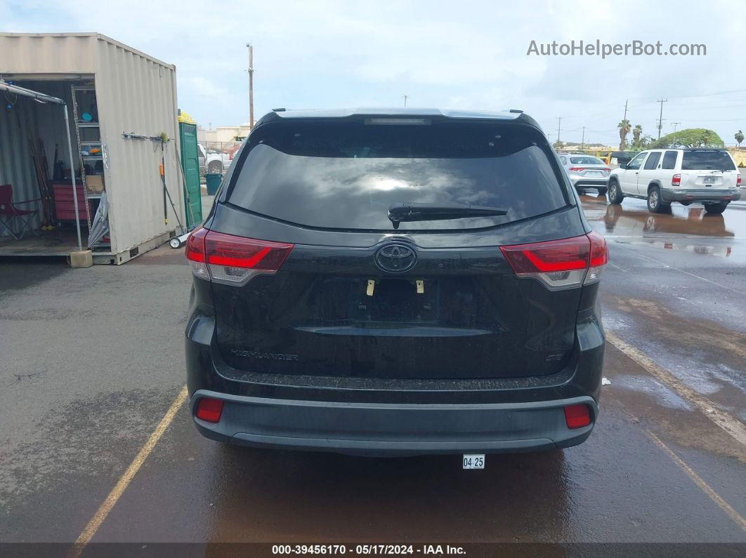 2019 Toyota Highlander Se Black vin: 5TDKZRFH6KS321962