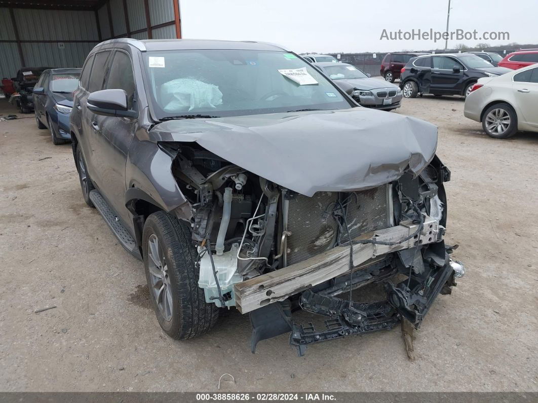 2019 Toyota Highlander Xle Серый vin: 5TDKZRFH6KS322979