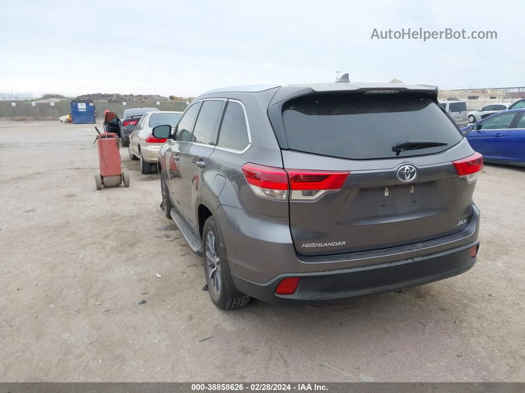 2019 Toyota Highlander Xle Серый vin: 5TDKZRFH6KS322979