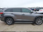 2019 Toyota Highlander Xle Gray vin: 5TDKZRFH6KS322979