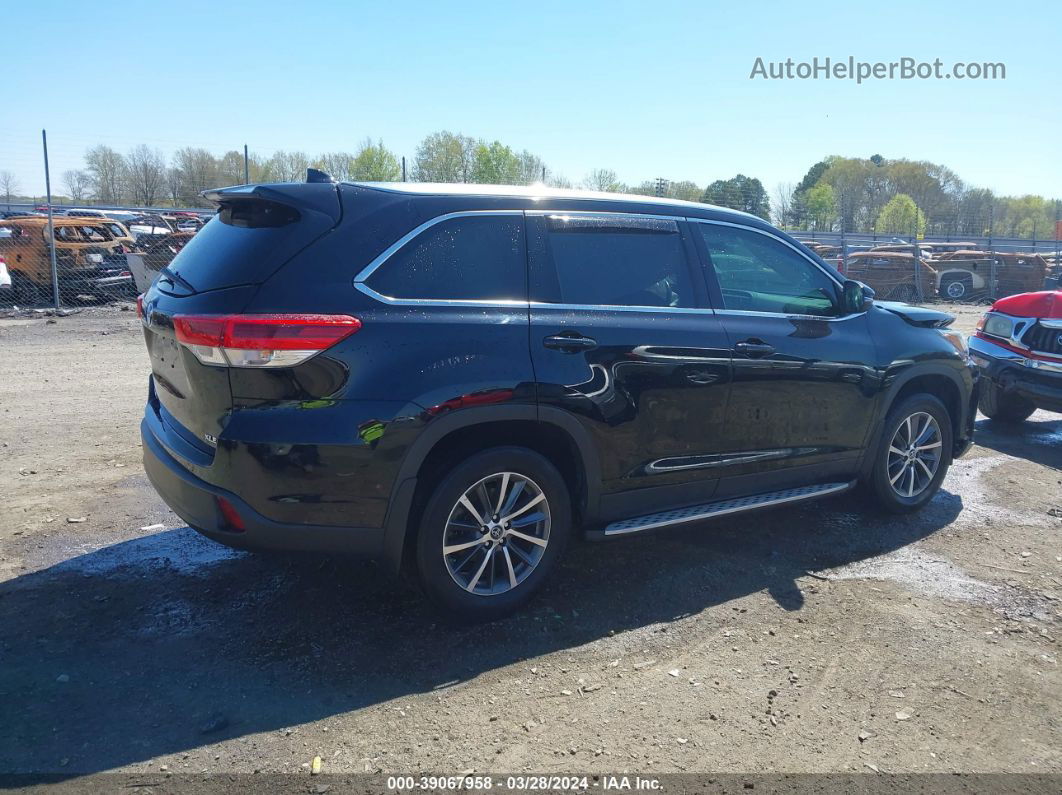 2019 Toyota Highlander Xle Черный vin: 5TDKZRFH7KS349382