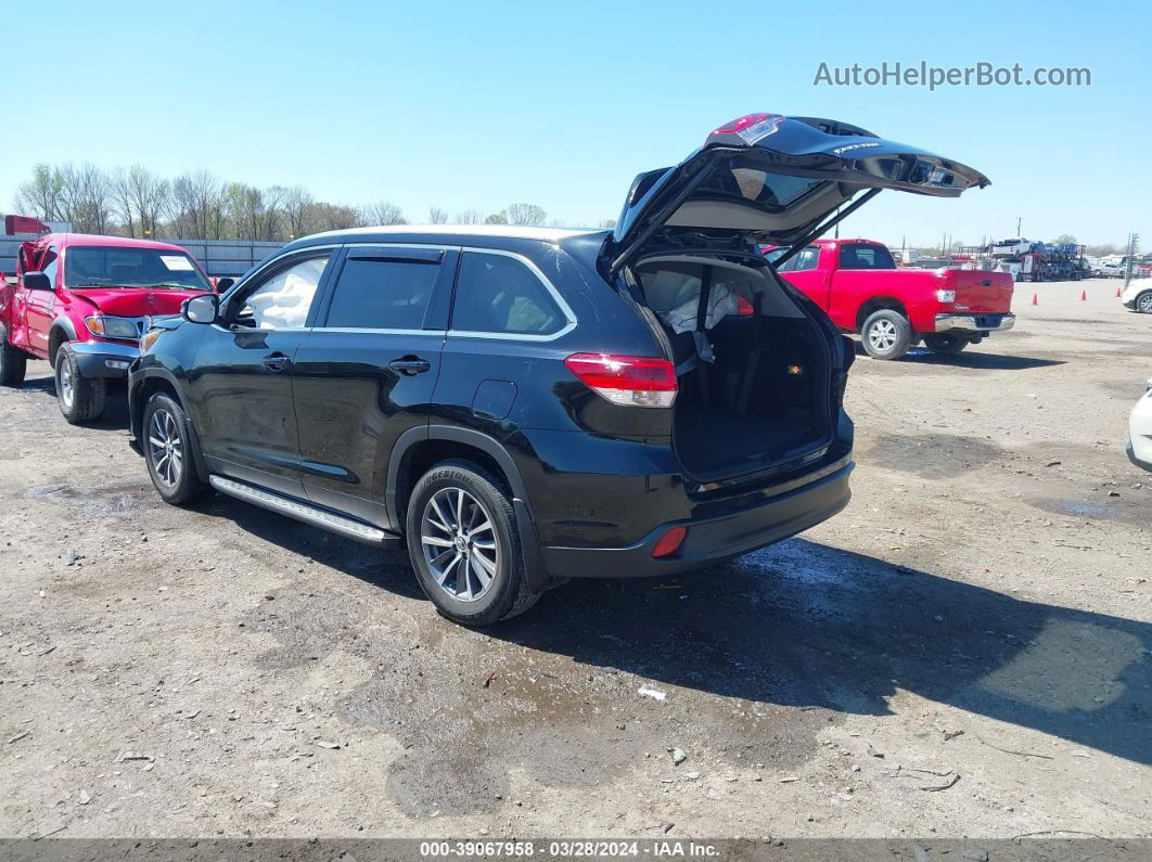 2019 Toyota Highlander Xle Черный vin: 5TDKZRFH7KS349382