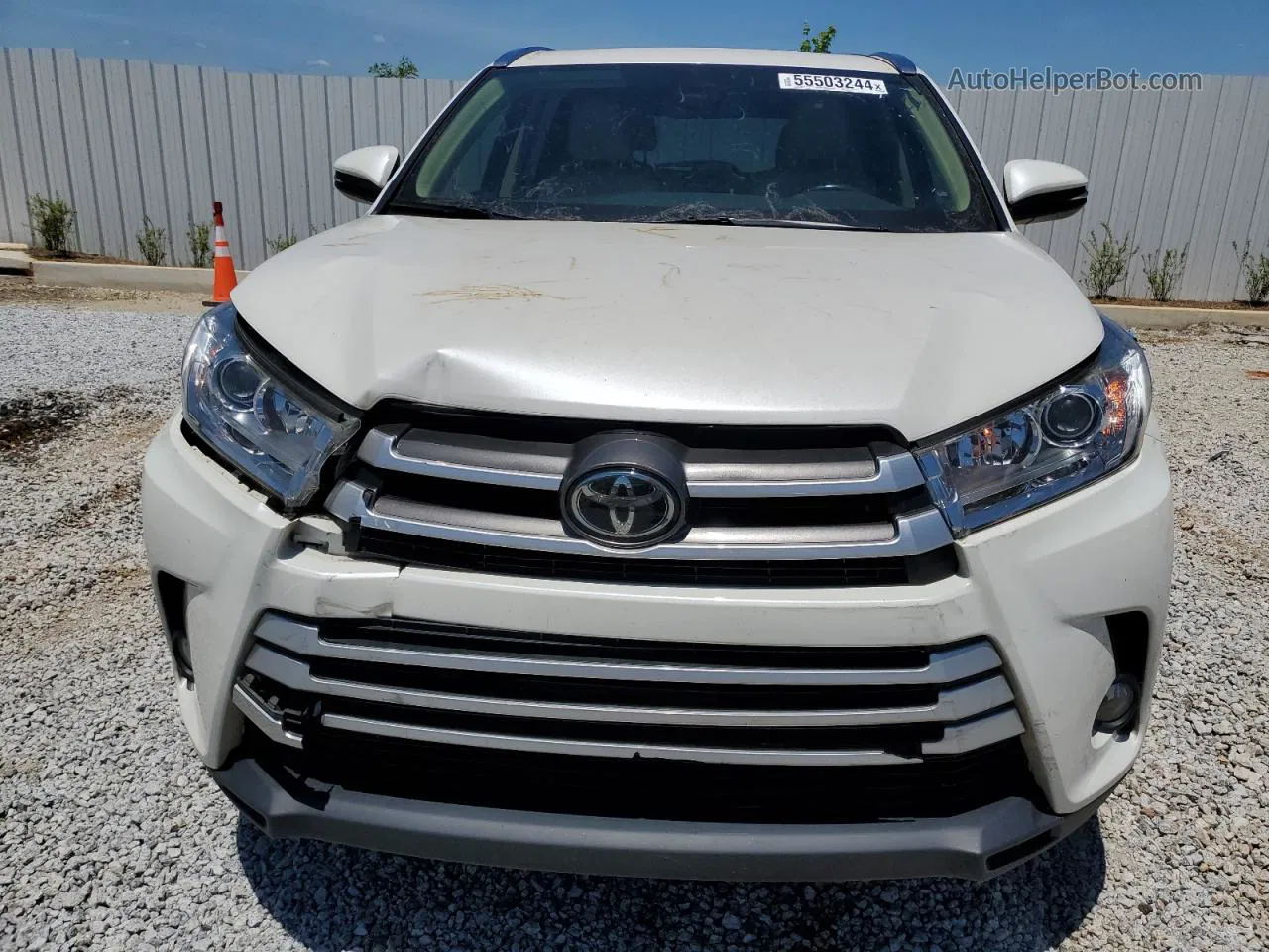 2019 Toyota Highlander Se White vin: 5TDKZRFH7KS565264