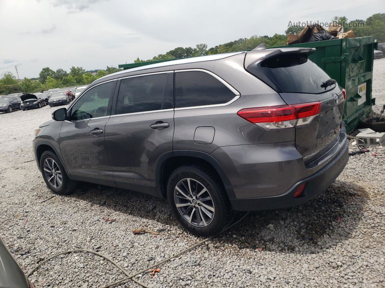 2019 Toyota Highlander Se Charcoal vin: 5TDKZRFH7KS568780