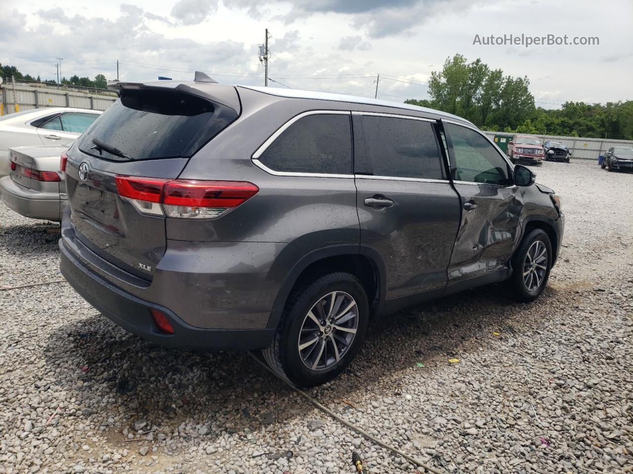 2019 Toyota Highlander Se Угольный vin: 5TDKZRFH7KS568780