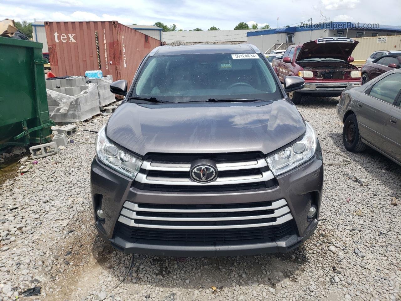 2019 Toyota Highlander Se Charcoal vin: 5TDKZRFH7KS568780