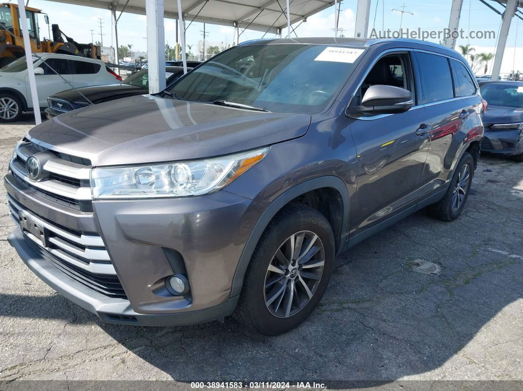 2019 Toyota Highlander Xle Brown vin: 5TDKZRFH8KS305732