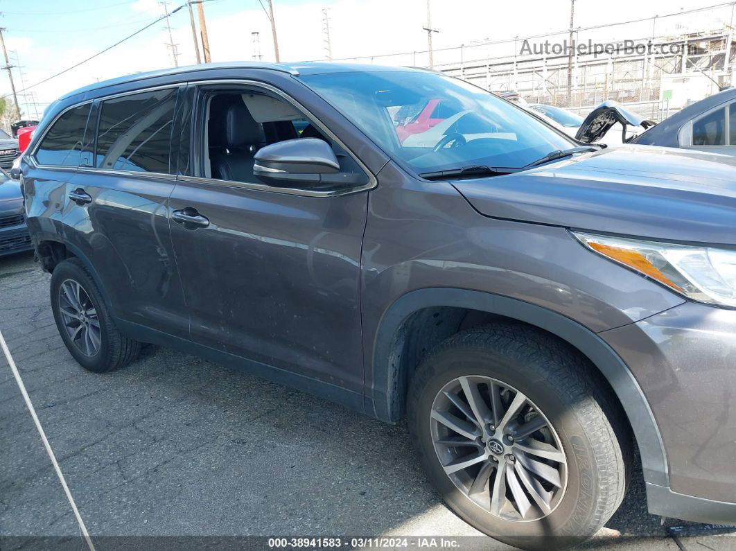 2019 Toyota Highlander Xle Brown vin: 5TDKZRFH8KS305732