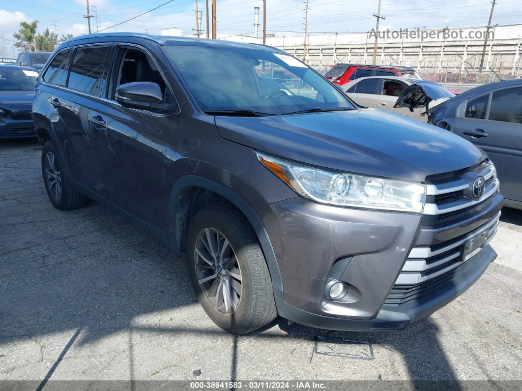 2019 Toyota Highlander Xle Brown vin: 5TDKZRFH8KS305732