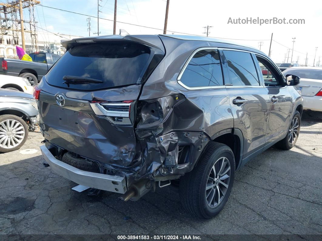 2019 Toyota Highlander Xle Brown vin: 5TDKZRFH8KS305732