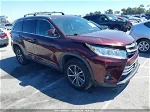 2019 Toyota Highlander Xle Burgundy vin: 5TDKZRFH8KS339492