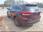 2019 Toyota Highlander Xle Бордовый vin: 5TDKZRFH8KS361766