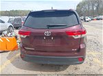 2019 Toyota Highlander Xle Burgundy vin: 5TDKZRFH8KS361766