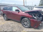 2019 Toyota Highlander Xle Бордовый vin: 5TDKZRFH8KS361766