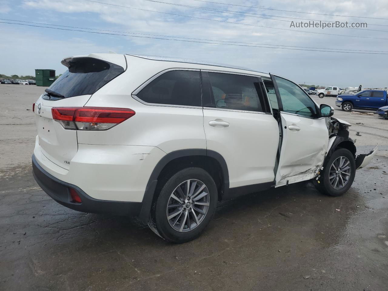 2019 Toyota Highlander Se Белый vin: 5TDKZRFH8KS563023