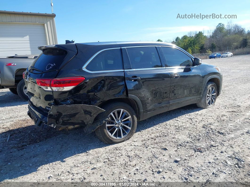 2019 Toyota Highlander Xle Black vin: 5TDKZRFH8KS572725