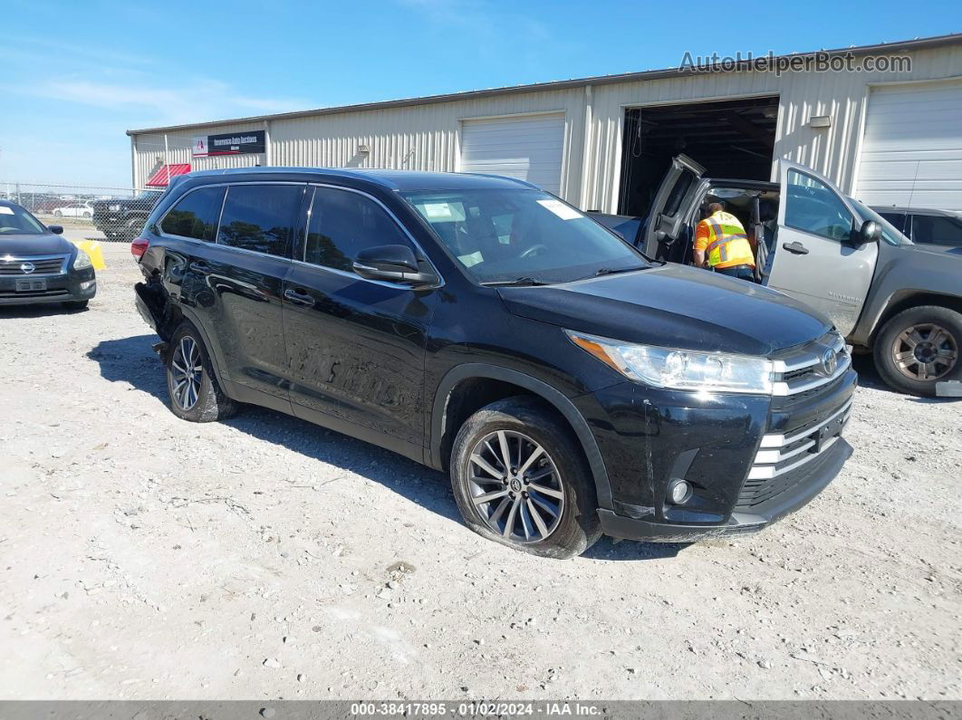 2019 Toyota Highlander Xle Черный vin: 5TDKZRFH8KS572725