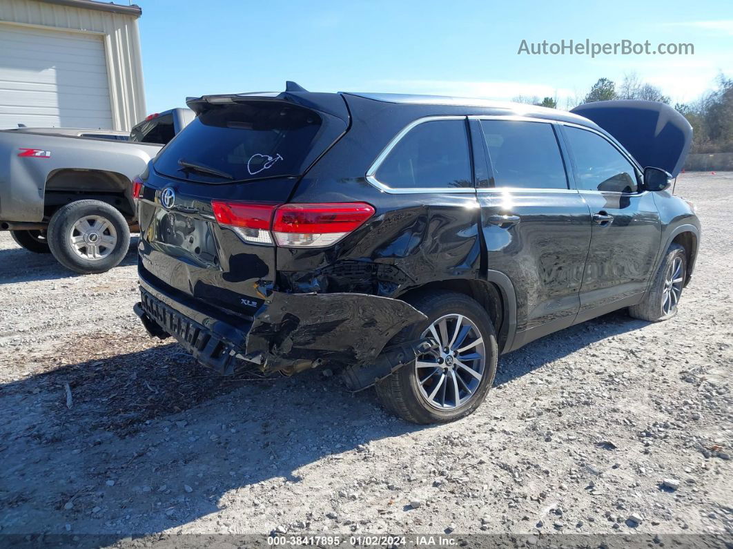 2019 Toyota Highlander Xle Black vin: 5TDKZRFH8KS572725