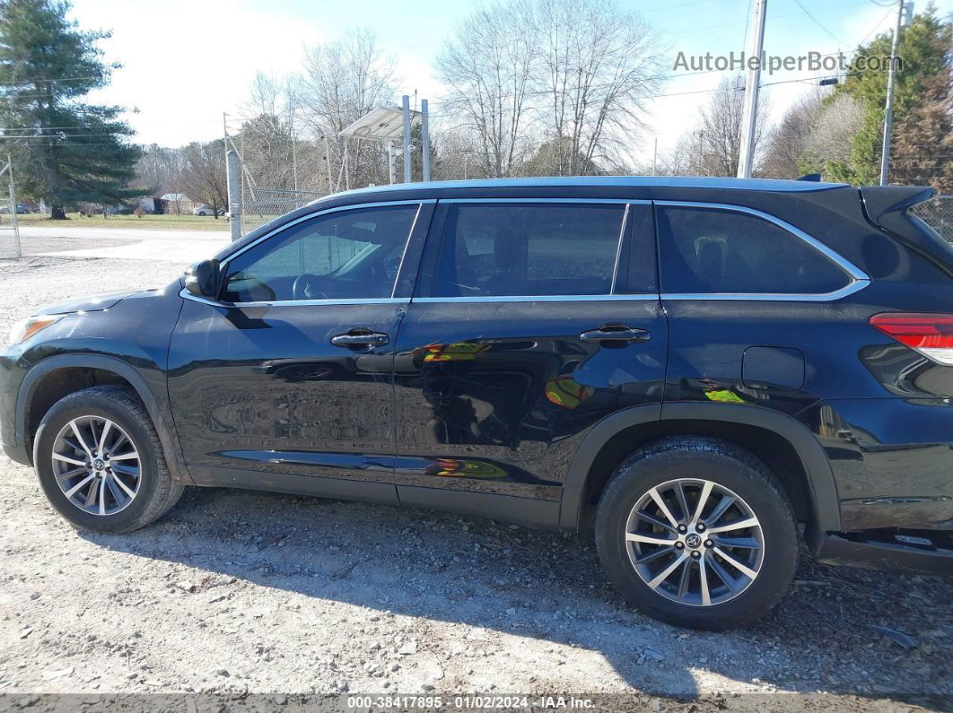 2019 Toyota Highlander Xle Black vin: 5TDKZRFH8KS572725