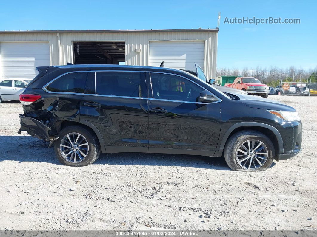 2019 Toyota Highlander Xle Black vin: 5TDKZRFH8KS572725