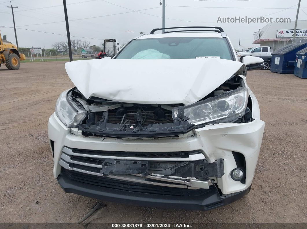 2019 Toyota Highlander Xle White vin: 5TDKZRFH9KS330235