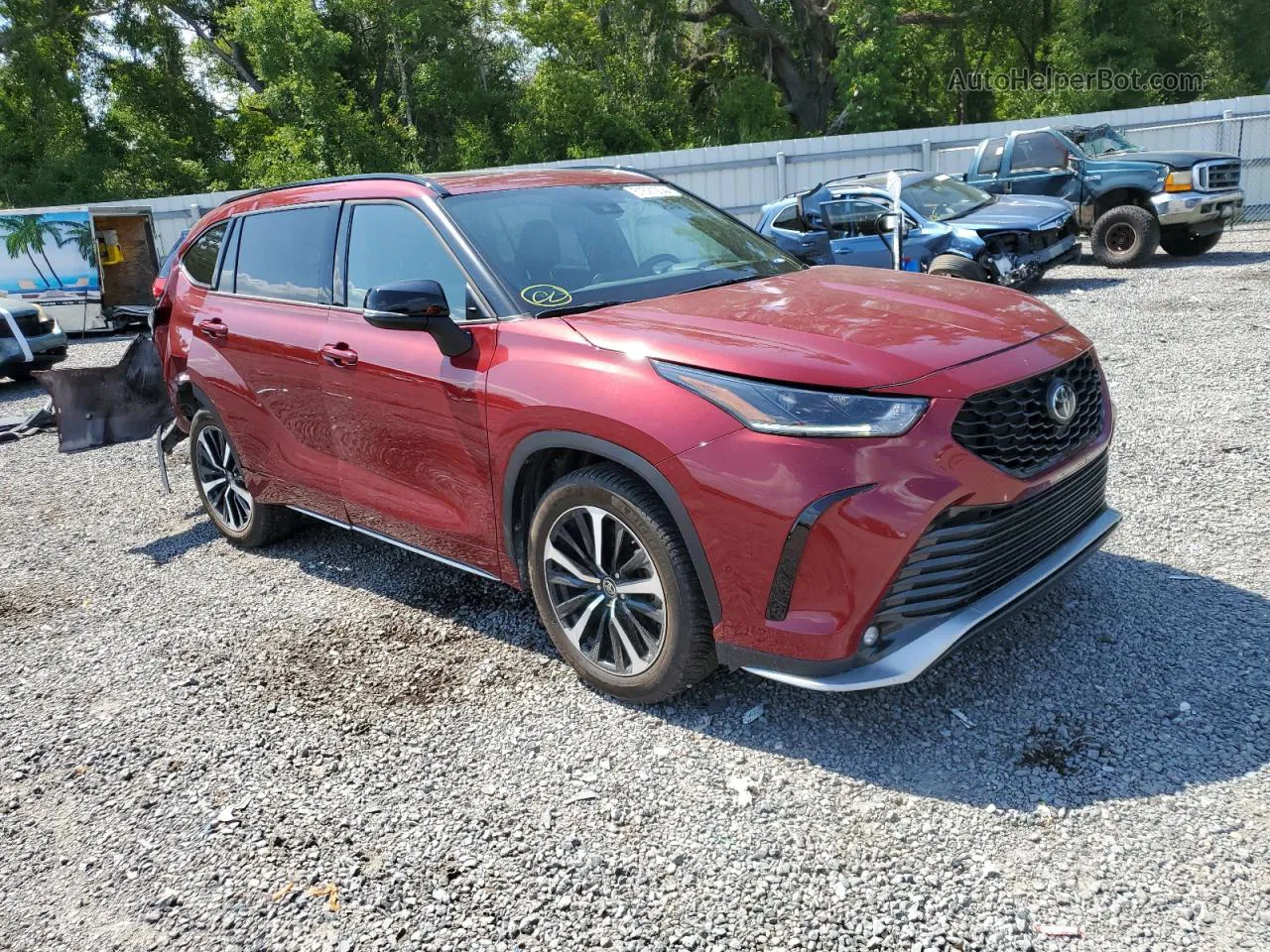 2021 Toyota Highlander Xse Red vin: 5TDLZRAH3MS087200