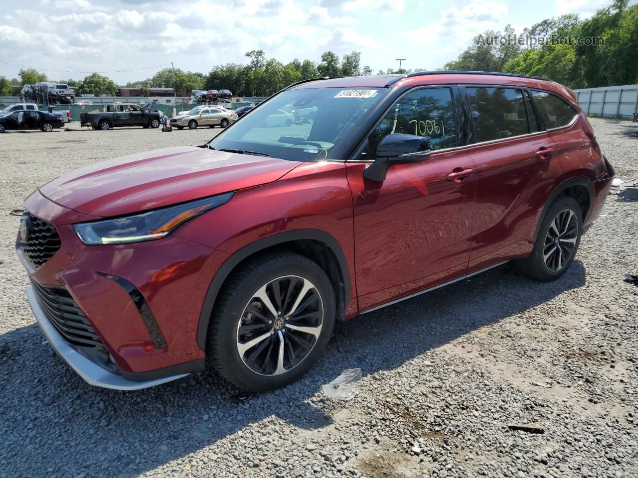 2021 Toyota Highlander Xse Red vin: 5TDLZRAH3MS087200