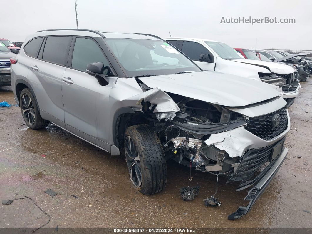 2021 Toyota Highlander Xse Silver vin: 5TDLZRAH3MS088007