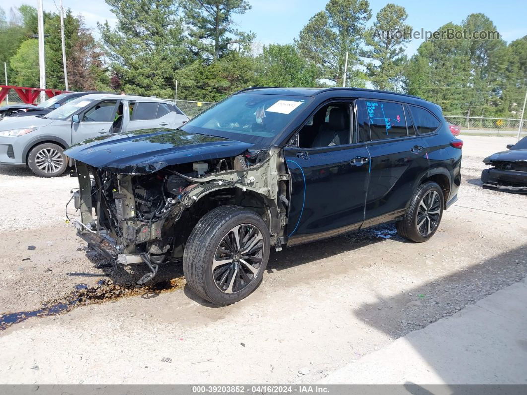 2021 Toyota Highlander Xse Черный vin: 5TDLZRAH6MS061996