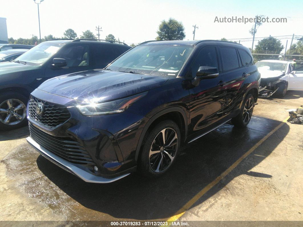 2021 Toyota Highlander Xse Dark Blue vin: 5TDLZRAH8MS044083