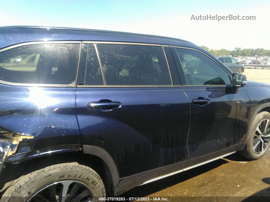 2021 Toyota Highlander Xse Dark Blue vin: 5TDLZRAH8MS044083