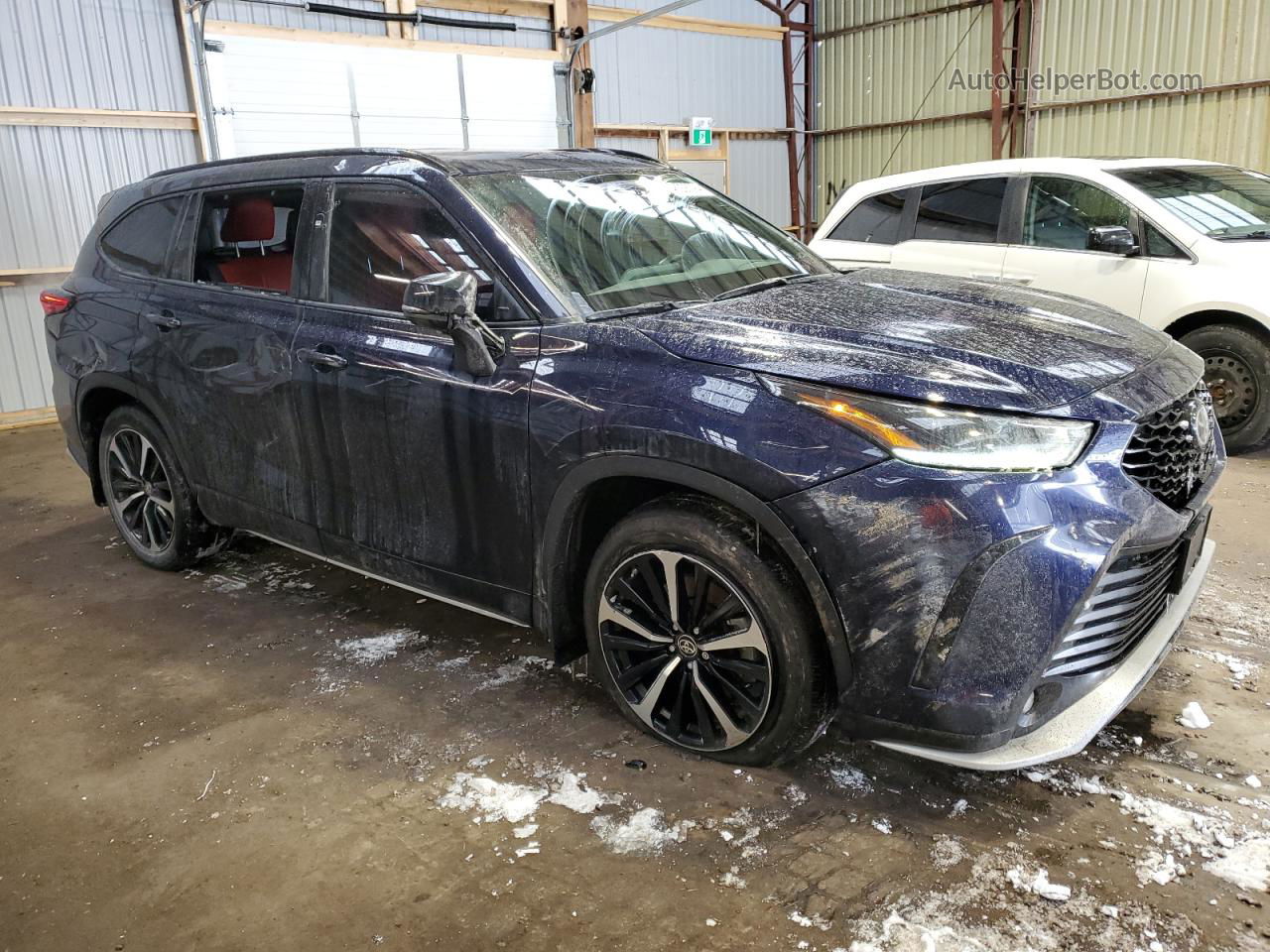 2021 Toyota Highlander Xse Синий vin: 5TDLZRBH7MS099297