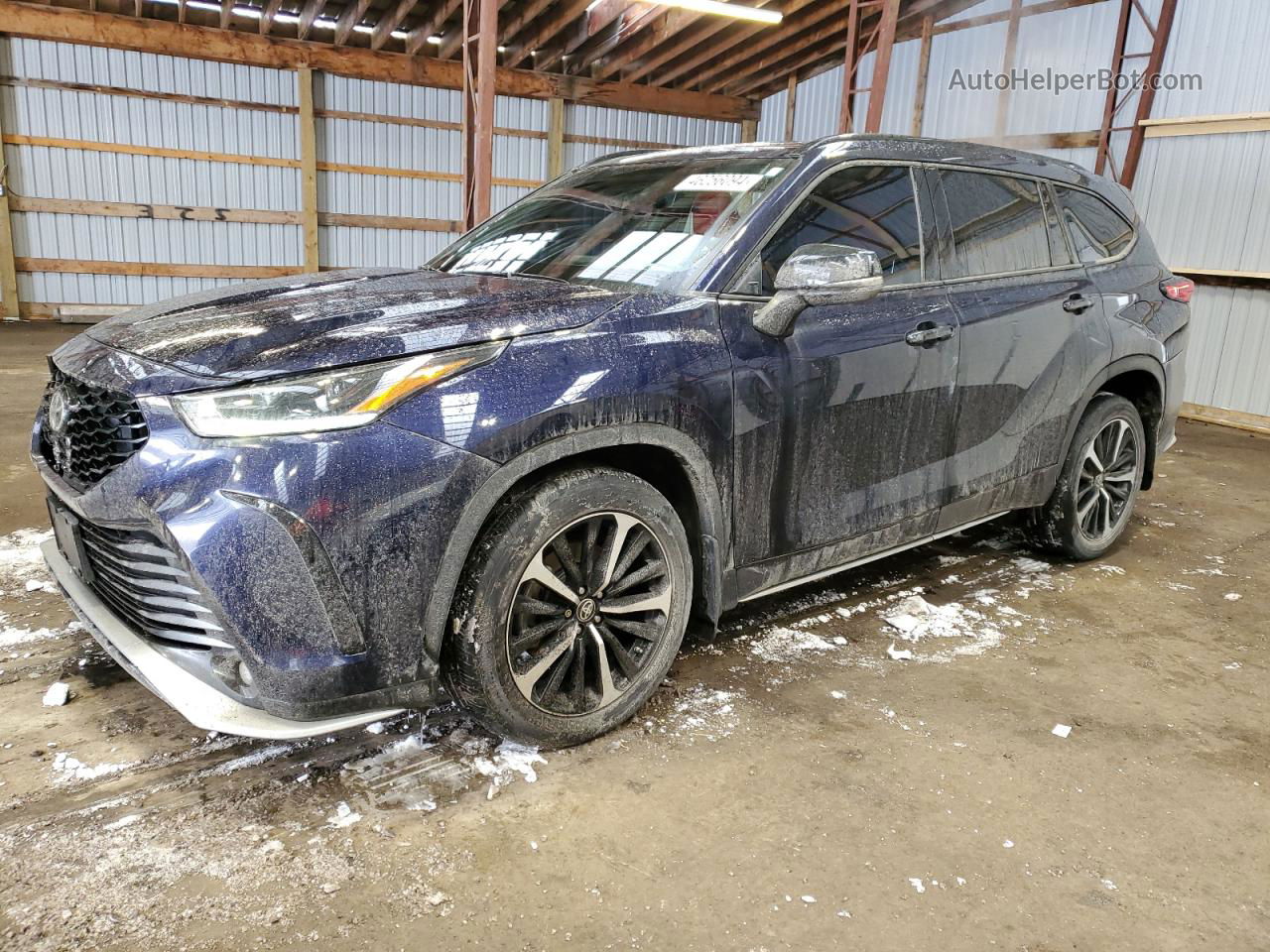 2021 Toyota Highlander Xse Синий vin: 5TDLZRBH7MS099297