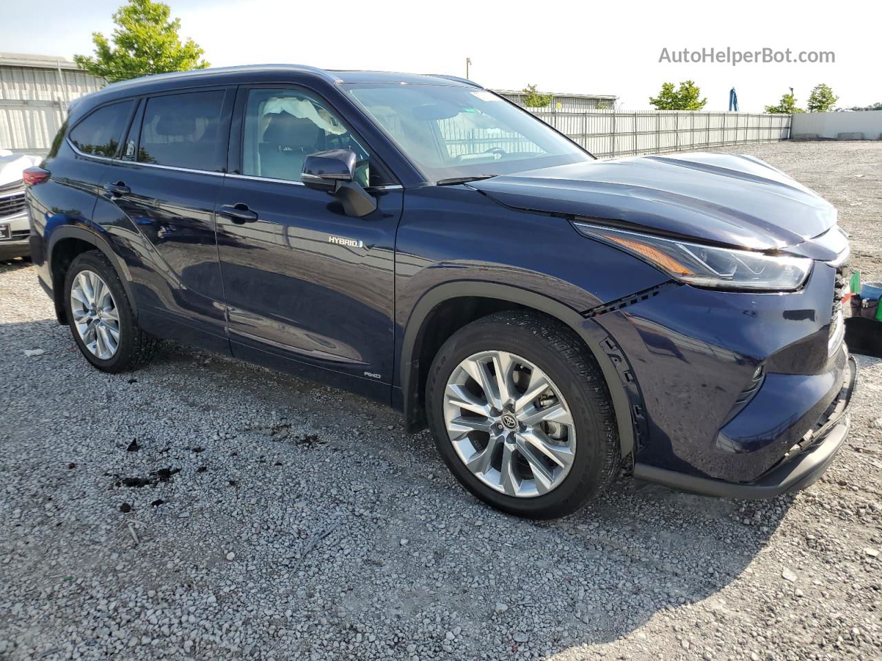 2021 Toyota Highlander Hybrid Limited Blue vin: 5TDXBRCH3MS017179