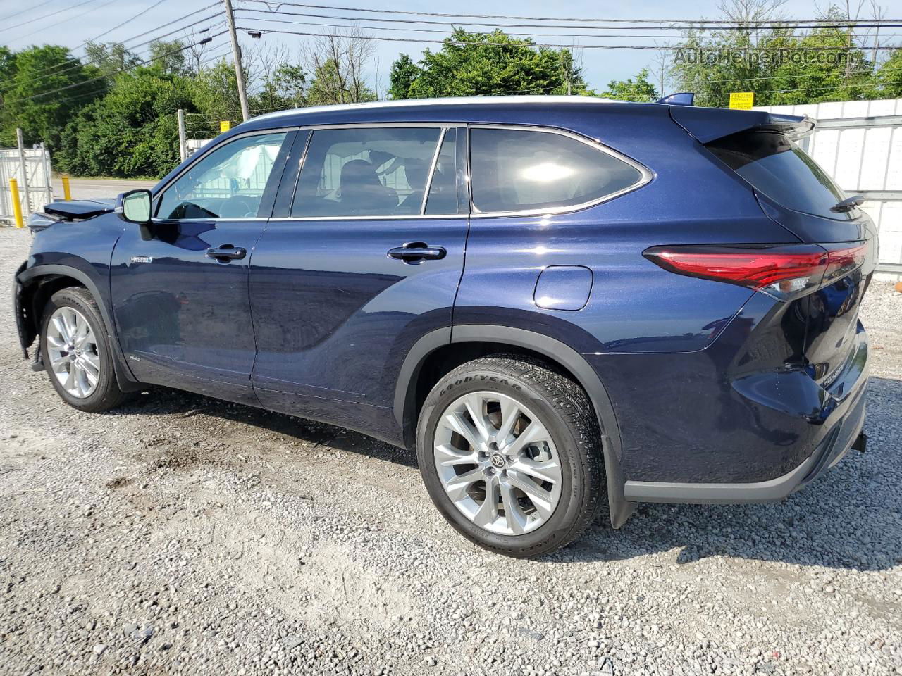 2021 Toyota Highlander Hybrid Limited Blue vin: 5TDXBRCH3MS017179